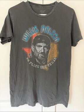 Willie Nelson Graphic Short Sleeve Tee - Black